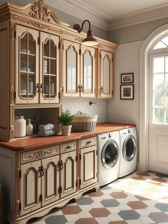 charming vintage style cabinets design