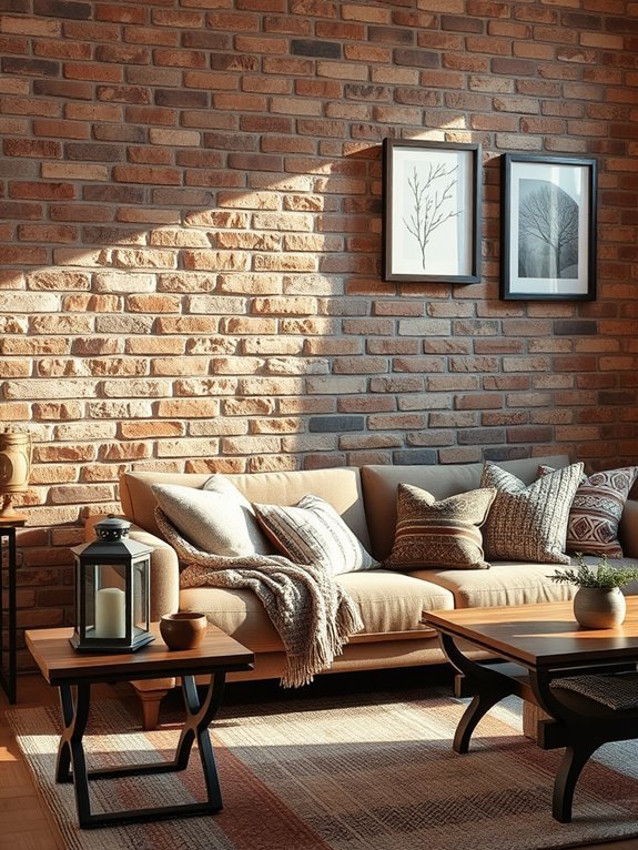charming weathered brick backdrop