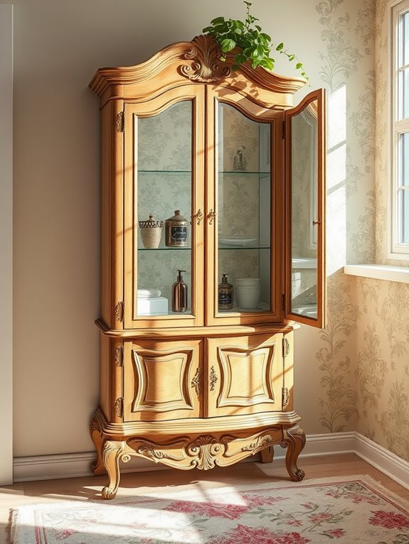 classic retro mirror cabinet