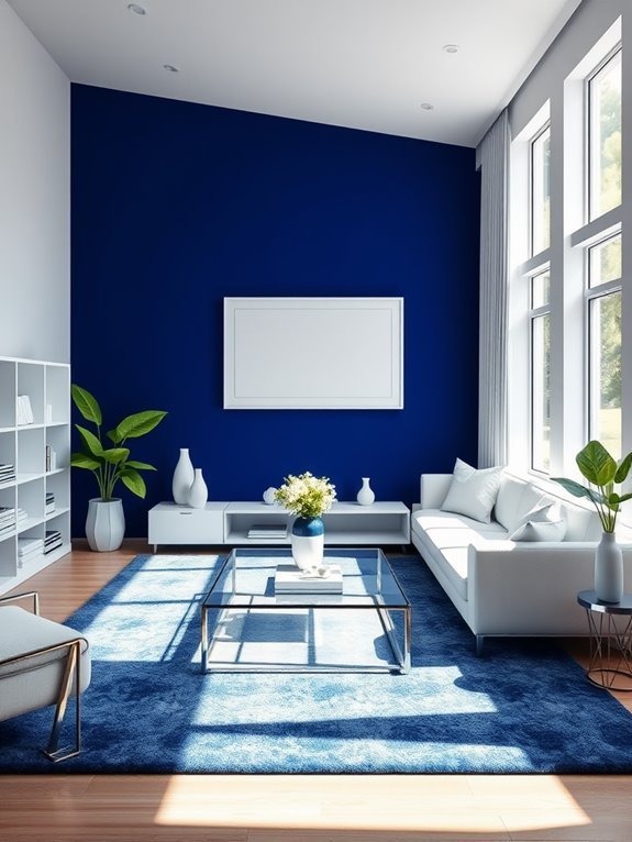 cobalt and white design