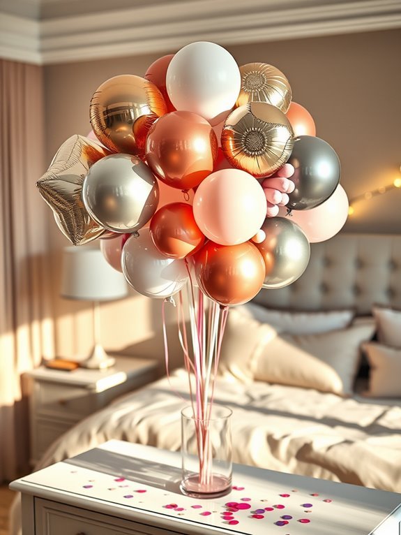 colorful balloon arrangements centerpiece