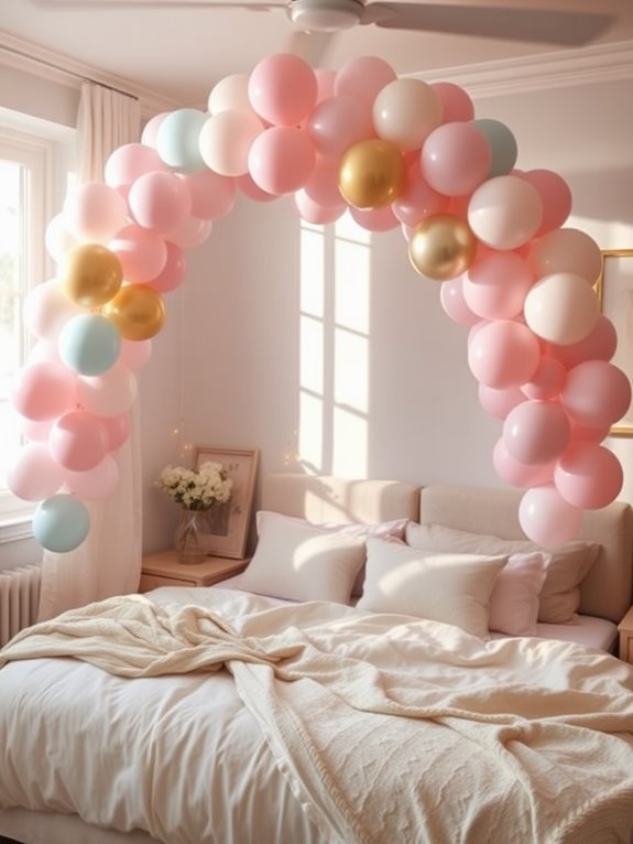 colorful balloon decoration arch