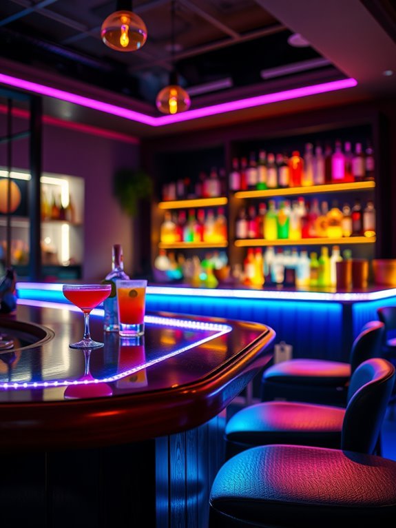 colorful flexible lighting strips