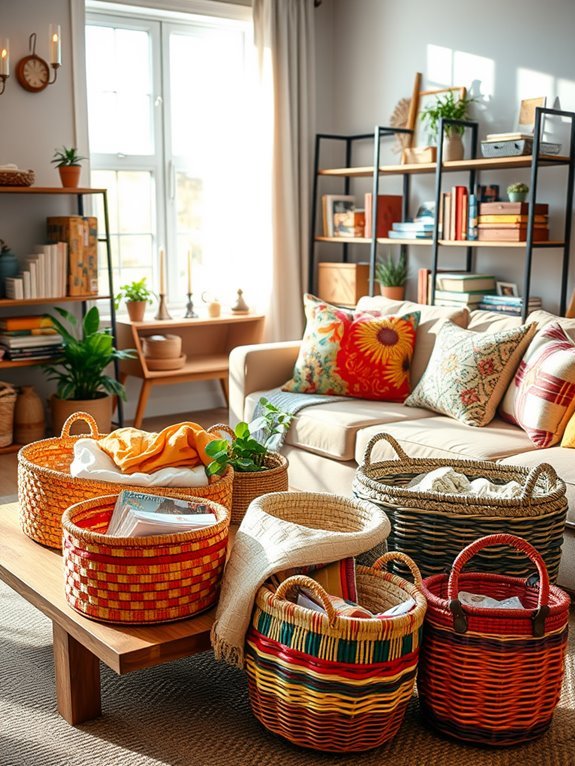 colorful storage solutions creatively