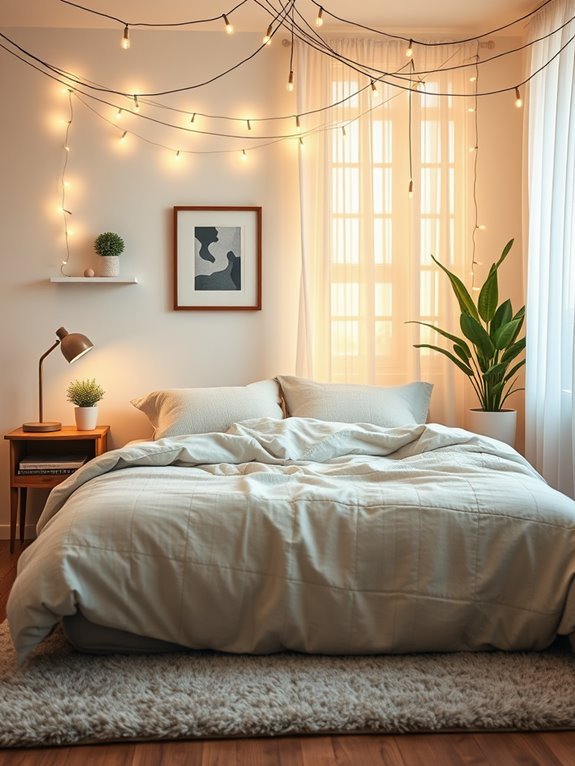 cozy atmosphere with lights