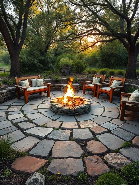 cozy outdoor gathering space