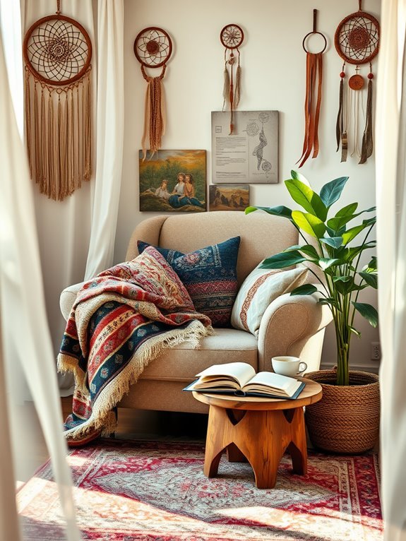 cozy reading corner setup