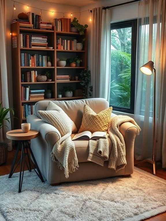 cozy reading nook design