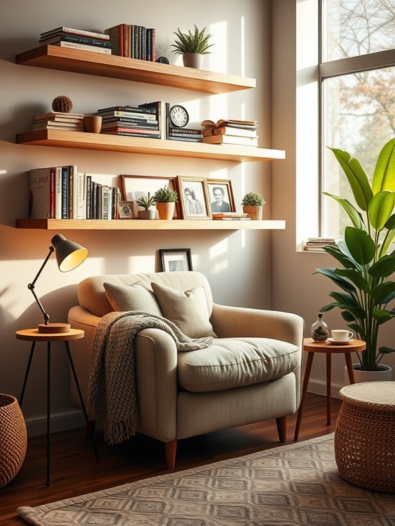 cozy reading nook setup
