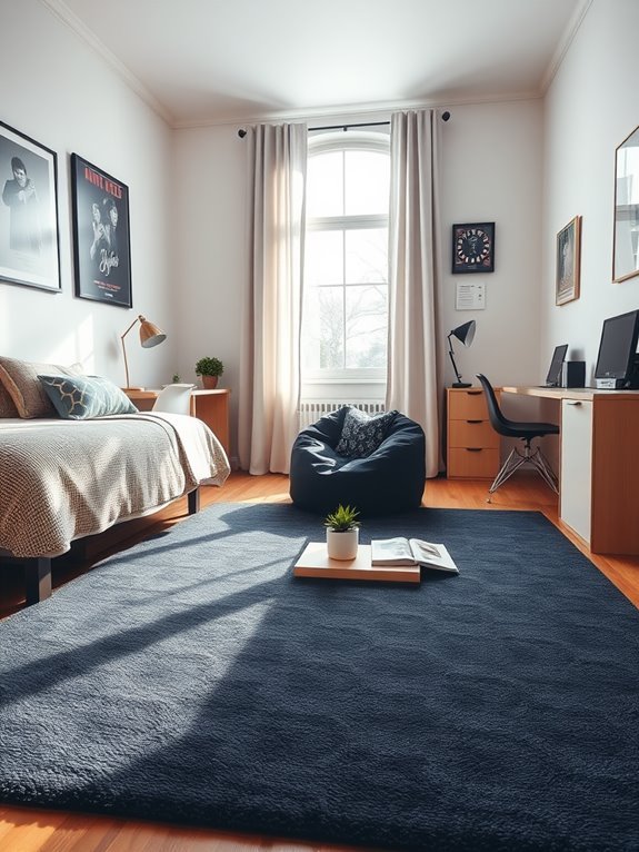 cozy rug enhances comfort