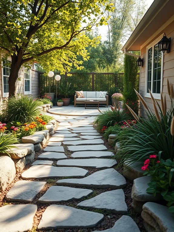 create a stone path