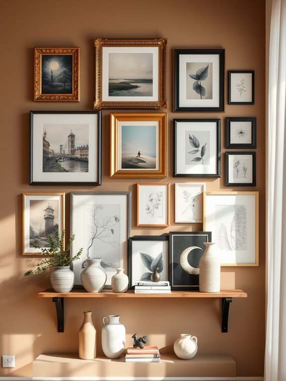 creative artistic display arrangement