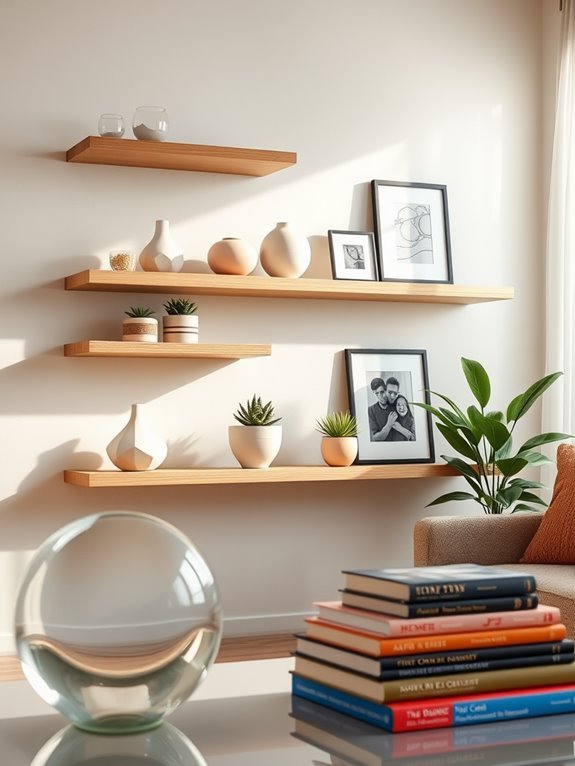 decorative floating shelf display