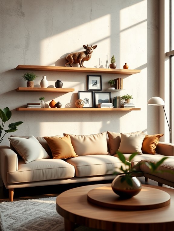 display floating shelves installation