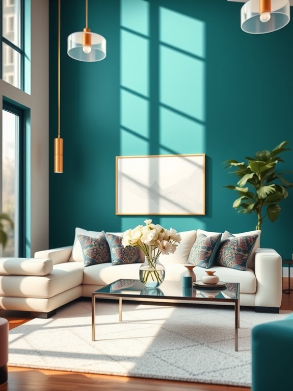 dramatic accent wall painting