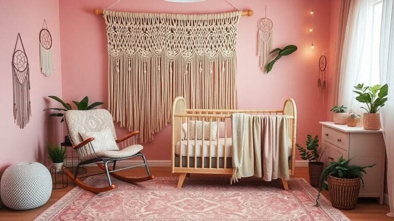 dreamy pink boho nursery