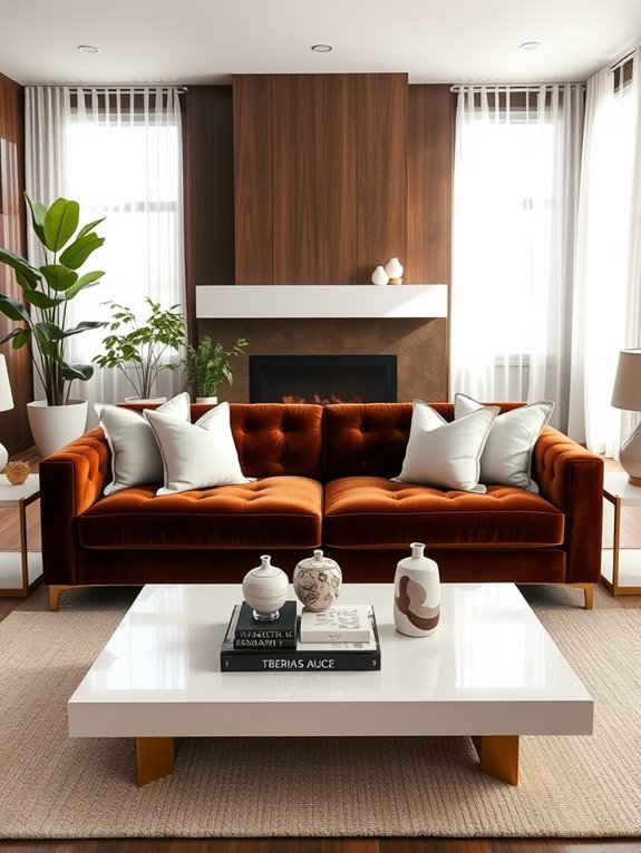elegant brown and white