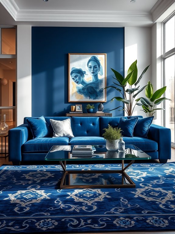 elegant deep sapphire touches