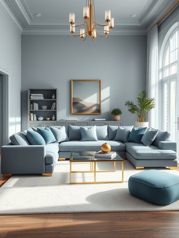 elegant dusty blue hue