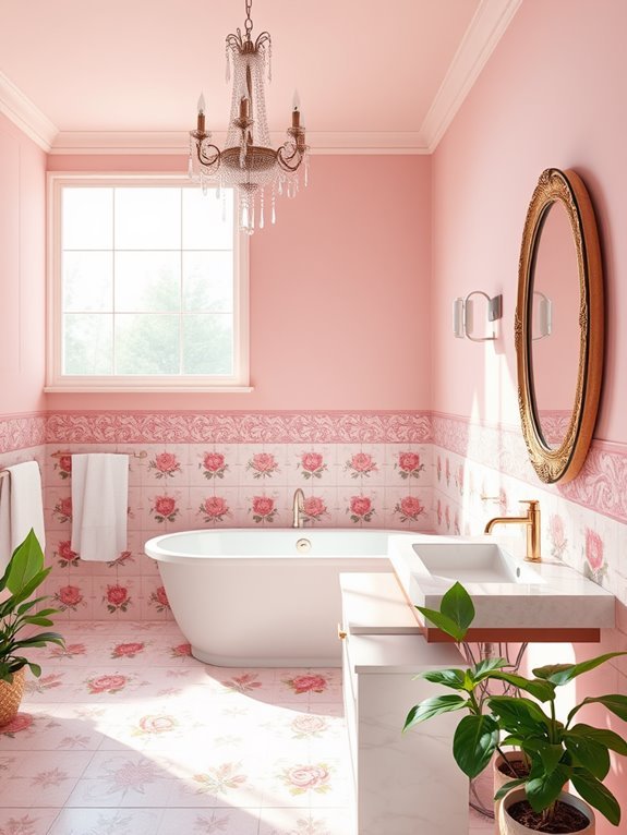 elegant floral tile design