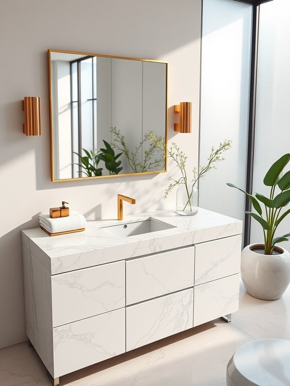 elegant marble vanity design