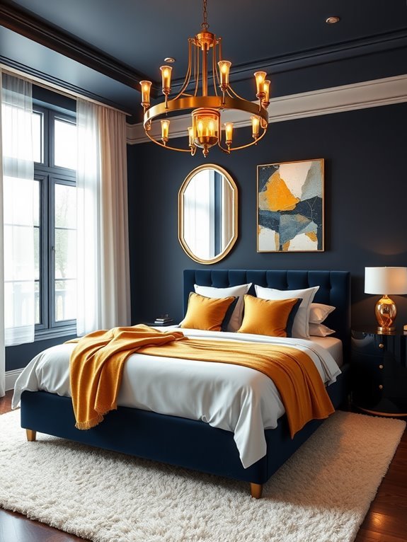 elegant navy and gold