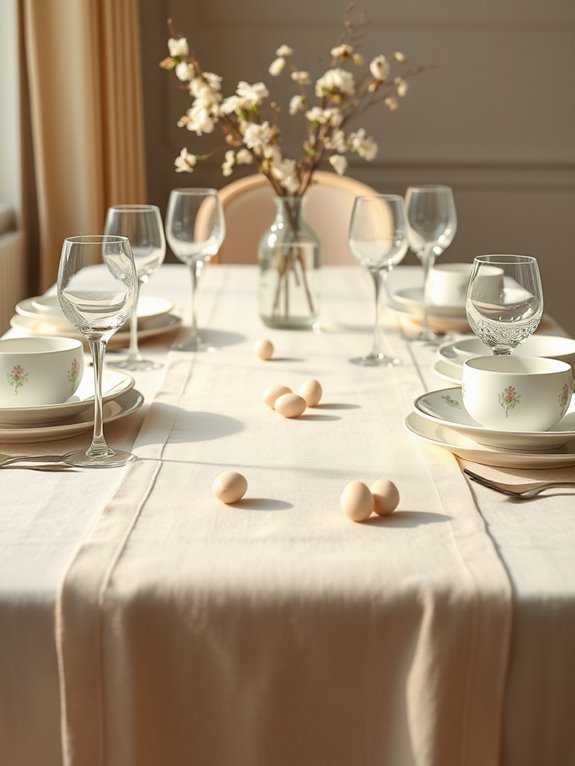elegant neutral table decor
