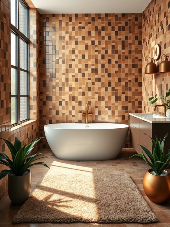 elegant patterned brown tiles