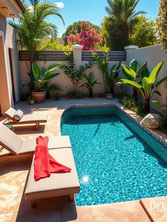 elegant pebble plunge pool