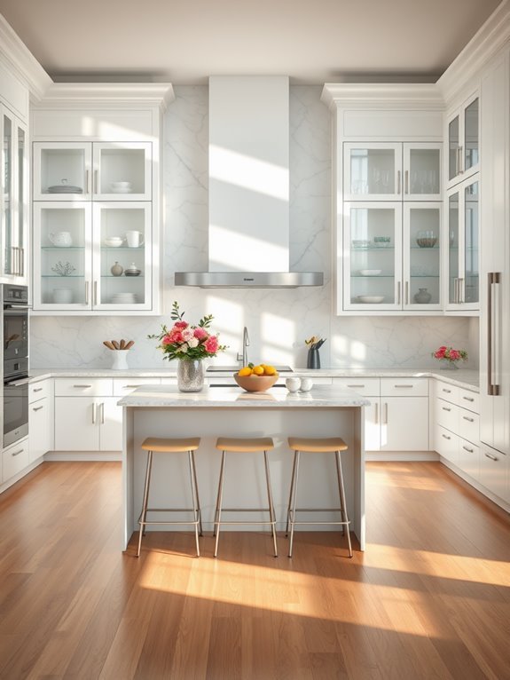 elegant white cabinetry design