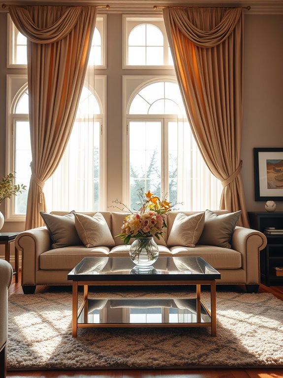 elegant window drapery design
