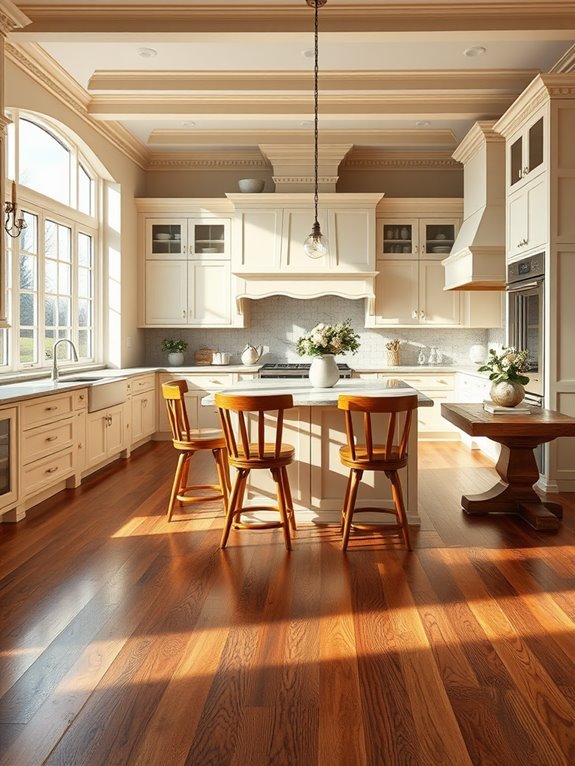 elegant wooden floor covering