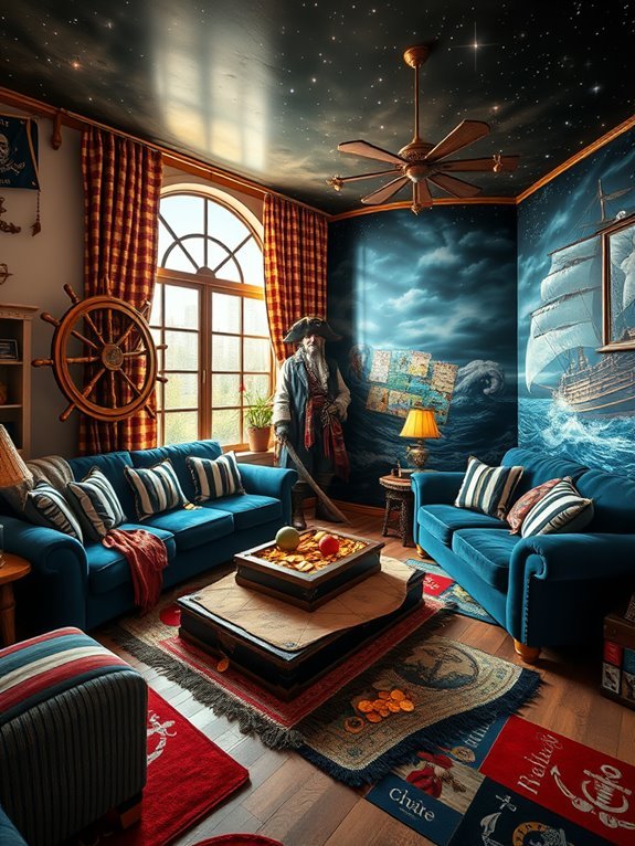 excessively decorated interior spaces