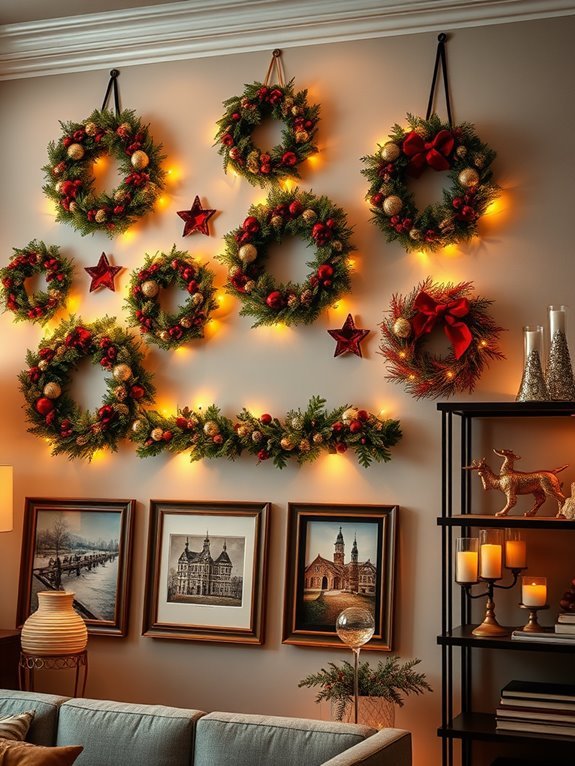 festive seasonal decorations display