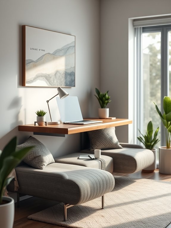 floating desk installation ideas