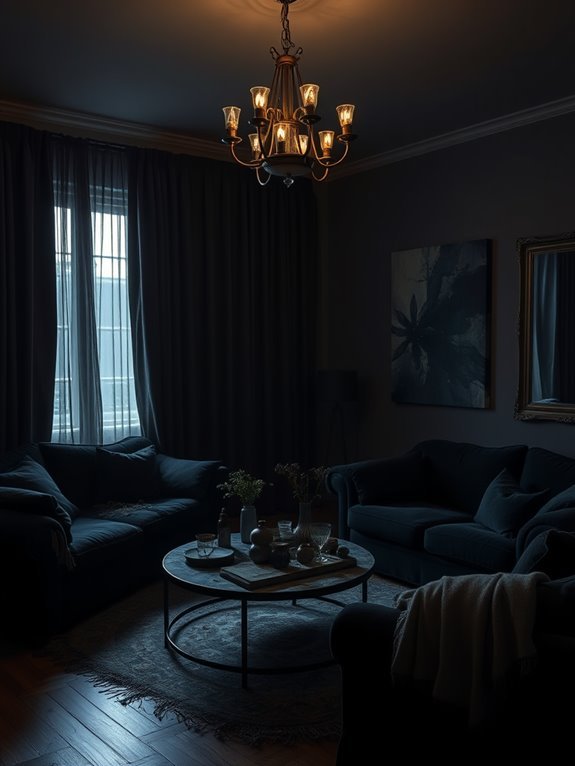gloomy and shadowy ambiance