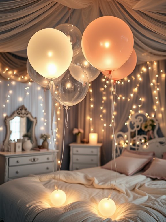 glowing balloon art installations