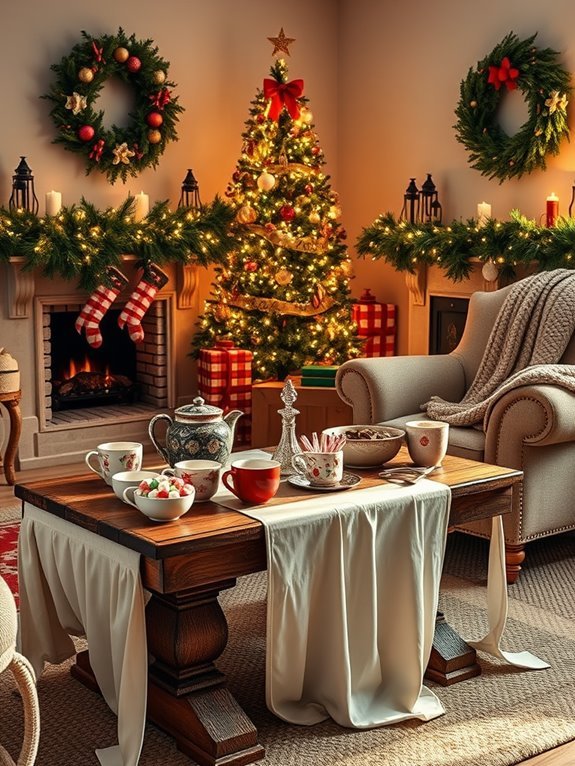 hot cocoa bar setup