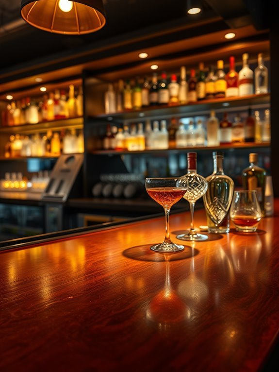 illuminated bar counter design