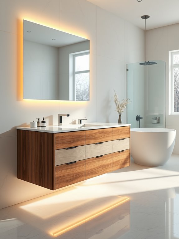 illuminated bathroom vanity design