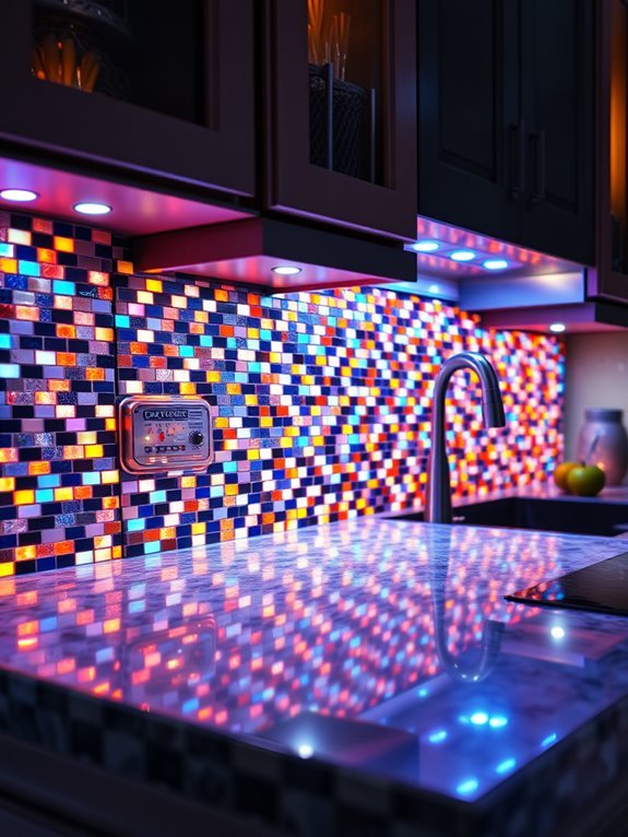 illuminated by fiber optics