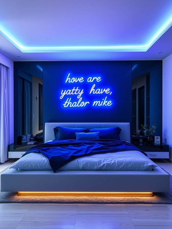 illuminated neon artistry display
