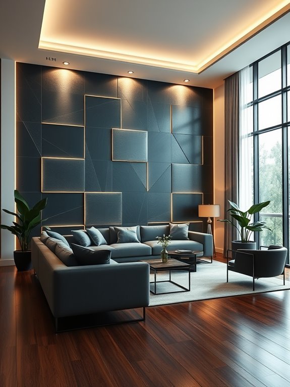 illuminated panels create drama