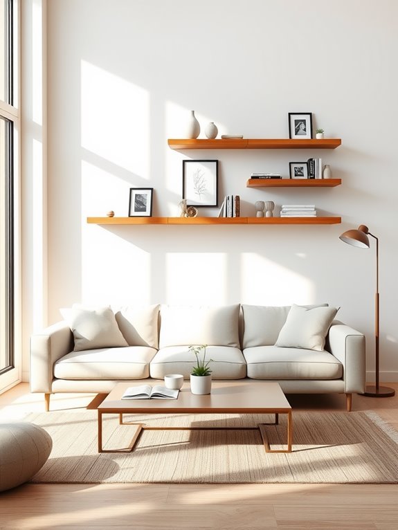 install wall mounted shelves