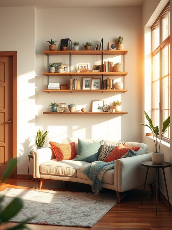 install wall mounted shelves