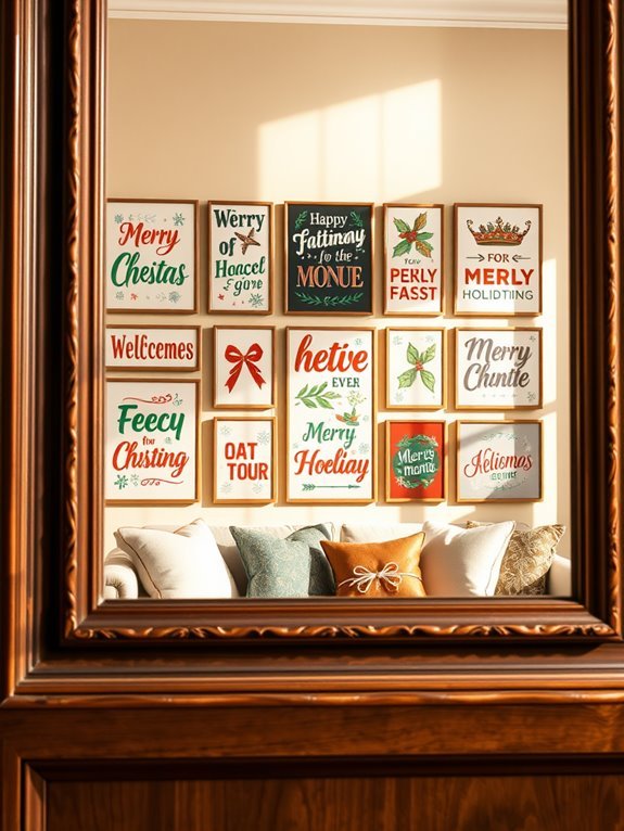 joyful holiday lettering design