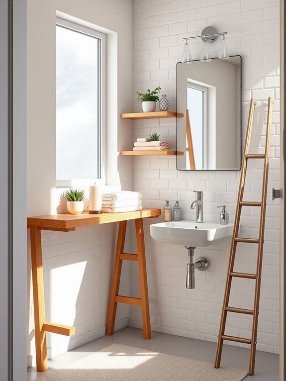 ladder shelf for storage