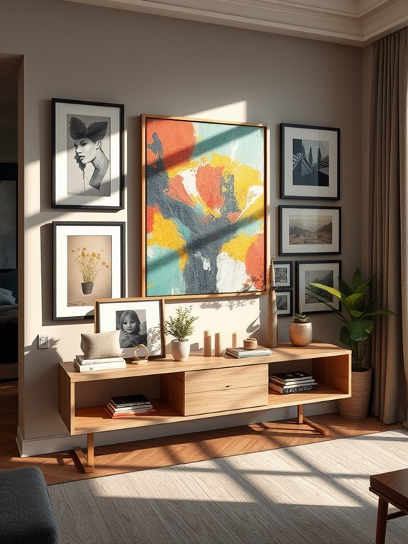 layered artwork showcase presentation