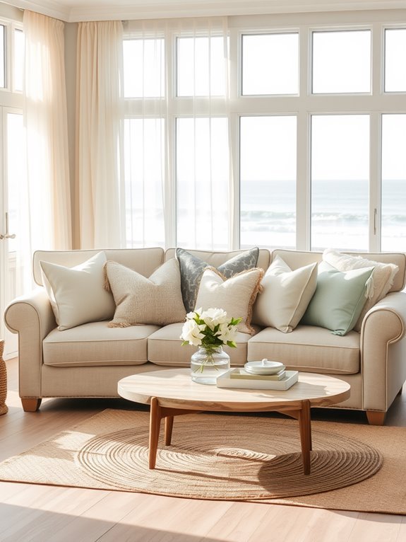 layered decorative throw pillows