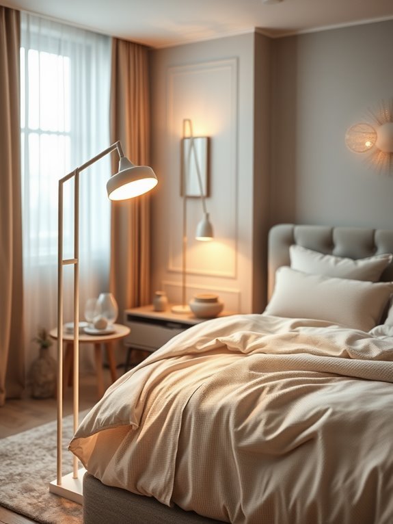 layered led floor lighting